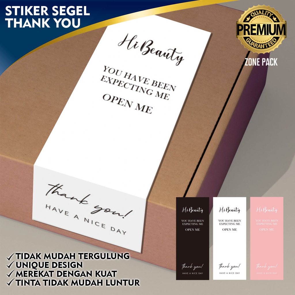 Jual Pcs Stiker Segel Thank You Stiker Segel Box Packaging