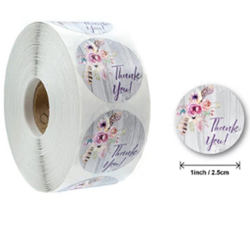 Jual Sticker Thank You Sticker Label Makanan Stiker Packing Roll