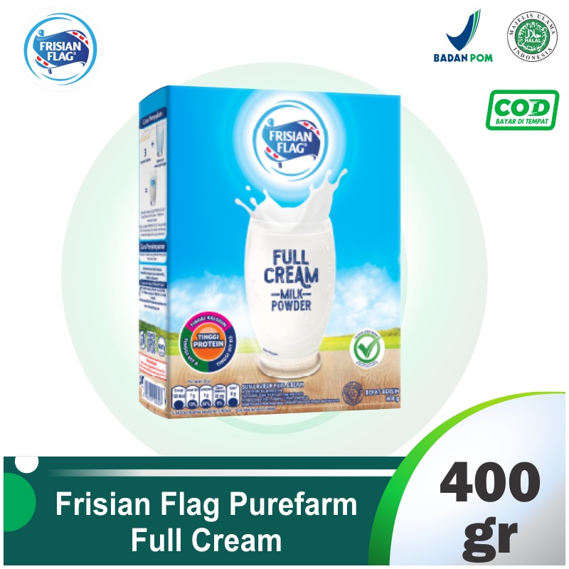 Jual Frisian Flag Purefarm Full Cream 400gr Susu Bubuk Shopee Indonesia