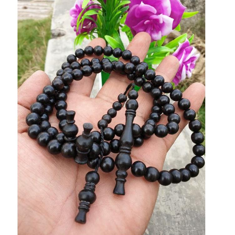 Jual PSW 14Fe23ᵞ tasbih kayu bertuah gali kelor serat besi isi 99