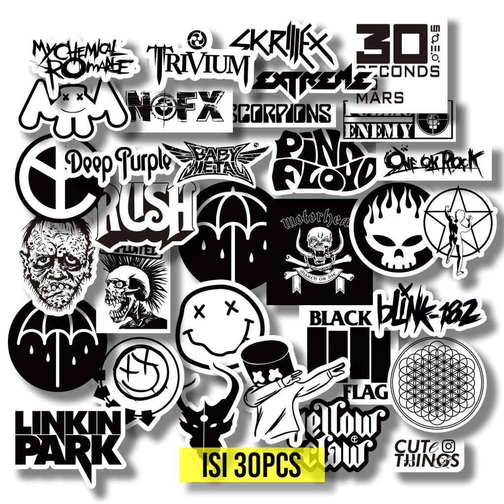 Jual Stiker Pack Spesial Series Black White Untuk Hp Laptop Helm