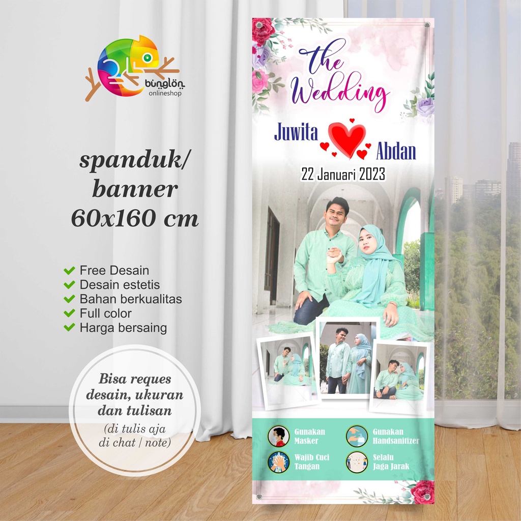 Jual Spanduk Banner Wedding Banner Pernikahan Shopee Indonesia