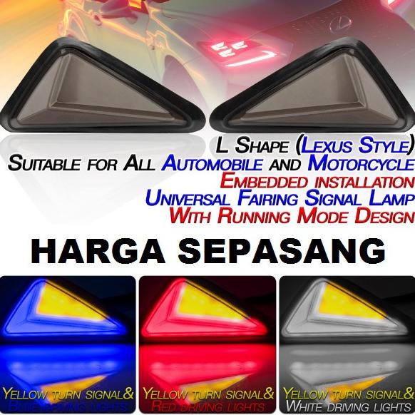 Jual Lampu Sen Motor Led Drl Warna Sein Tempel Segitiga Besar Model