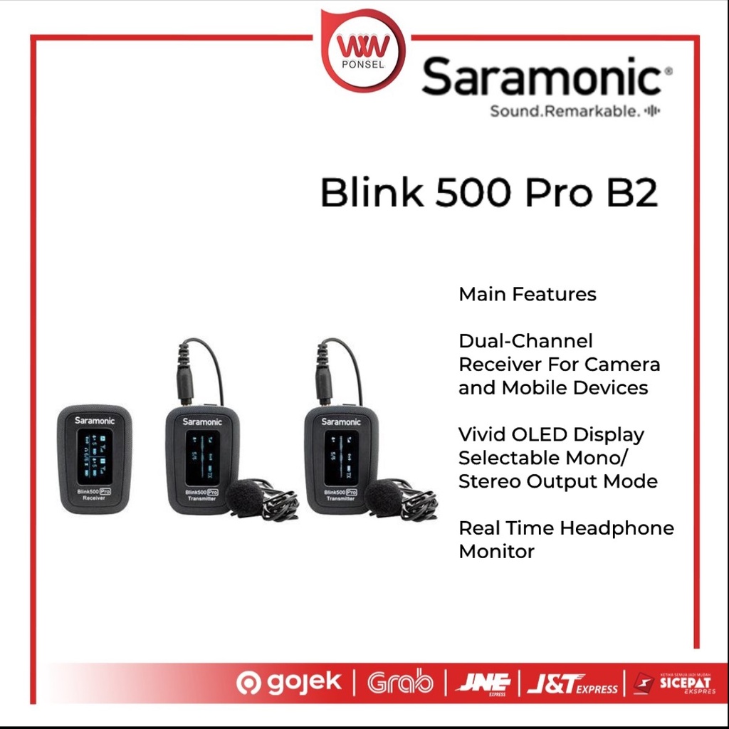 Jual Saramonic Blink 500 Pro B2 2 Person Digital Camera Mount Wireless