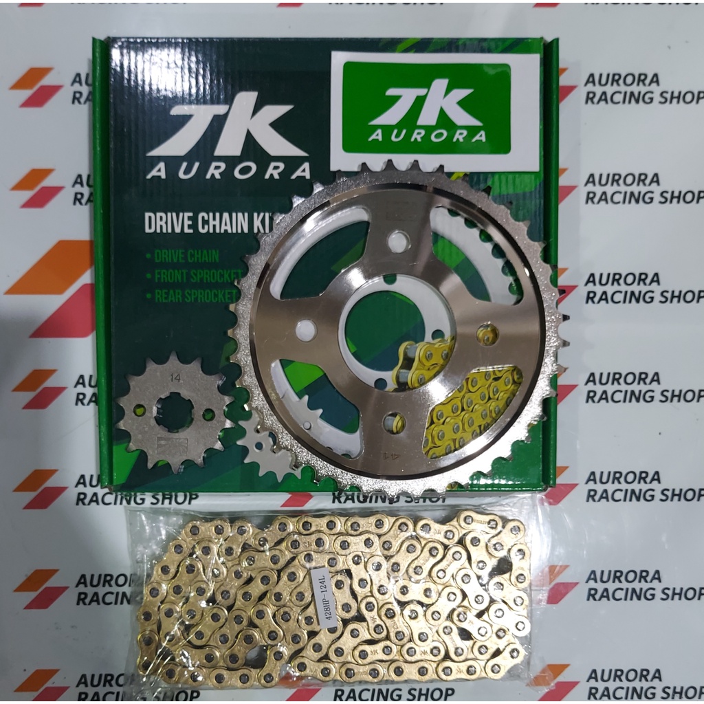 Jual Tk Aurora Gear Set Honda Verza Rantai H Gold Shopee Indonesia