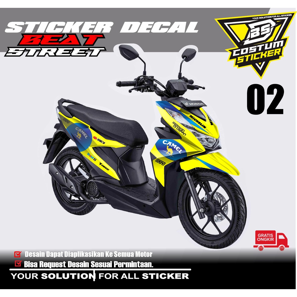 Jual STICKER DECAL MOTOR HONDA BEAT STREET DELUXE DEKAL VARIASI HONDA