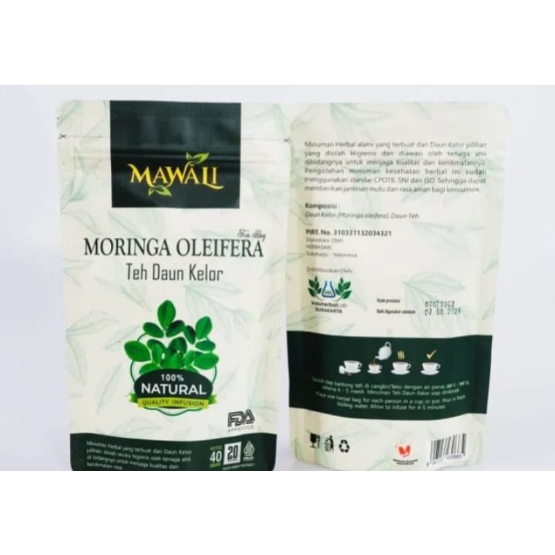 Jual Teh Daun Kelor MAWALI Moringa Tea Isi 20 Bag Shopee Indonesia