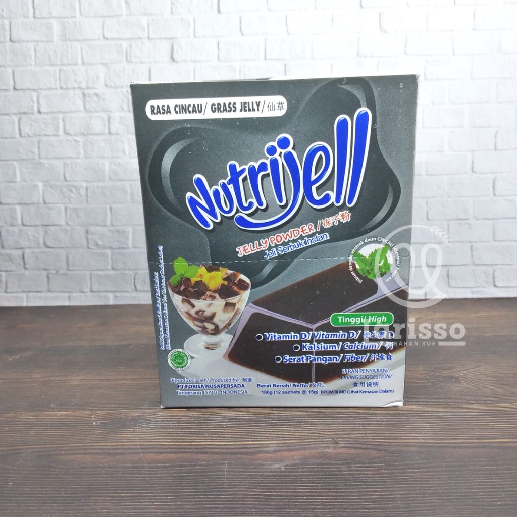 Jual NUTRIJELL BOX JELLY POWDER JELI SERBUK INSTAN RASA CINCAU 12X15GR