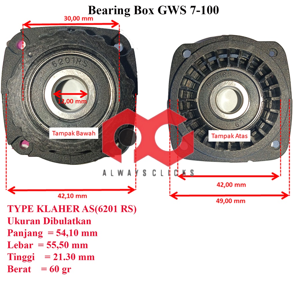 Jual Bearing Box Gws Gerinda Bosch Bearing House Shopee Indonesia