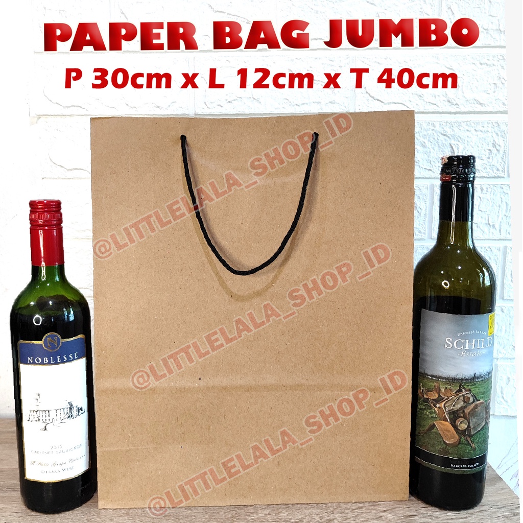 Jual Paper Bag Jumbo Coklat Polos Besar X X Cm Paperbag Buket