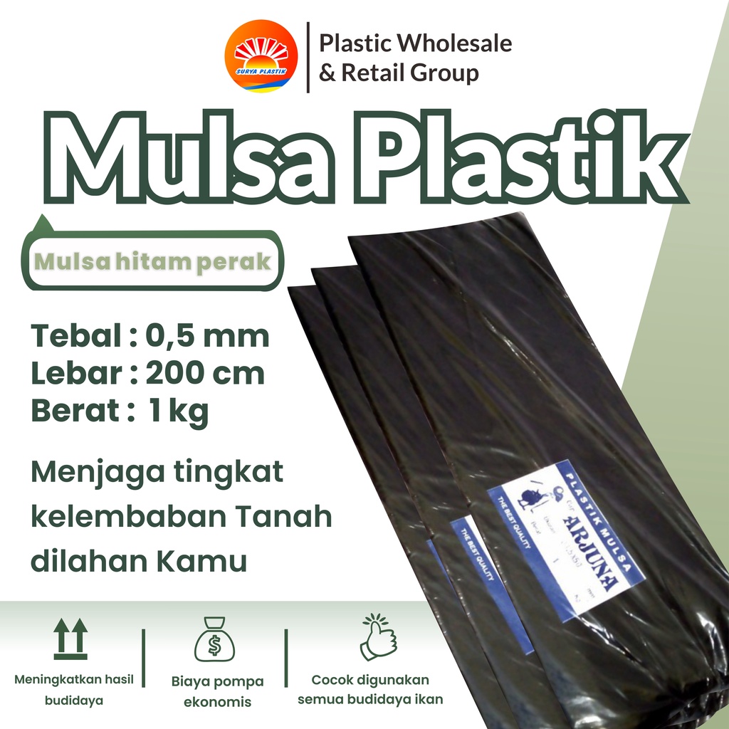 Jual Plastik Mulsa Hitam Perak X Kemasan Kg Shopee Indonesia