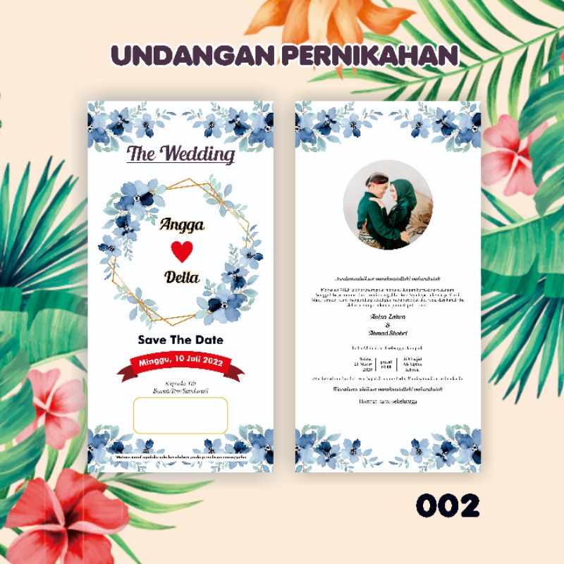 Jual Undangan Pernikahan Aesthetic Murah Free Desain Shopee Indonesia