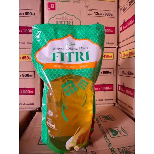 Jual MINYAK GORENG FITRI KEMASAN POUCH 900ml X 12 PCS 1 DUS FREE