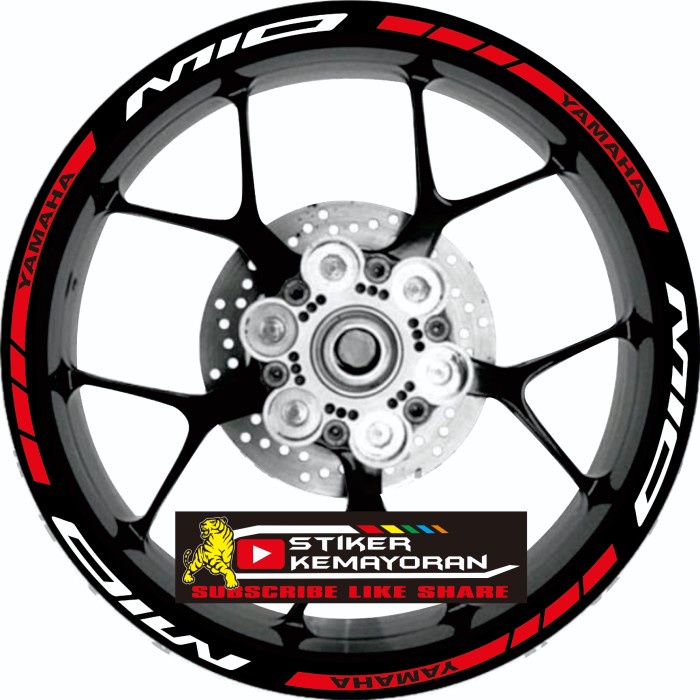 Jual Stiker Velg List Roda Cutting Stiker Yamaha Mio Semua Motor Mio