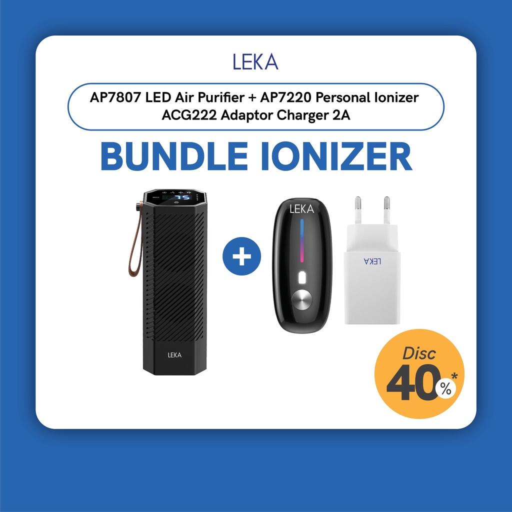 Jual LEKA AP7807 LED Air Purifier HEPA13 Filter Sinar UV C Portable