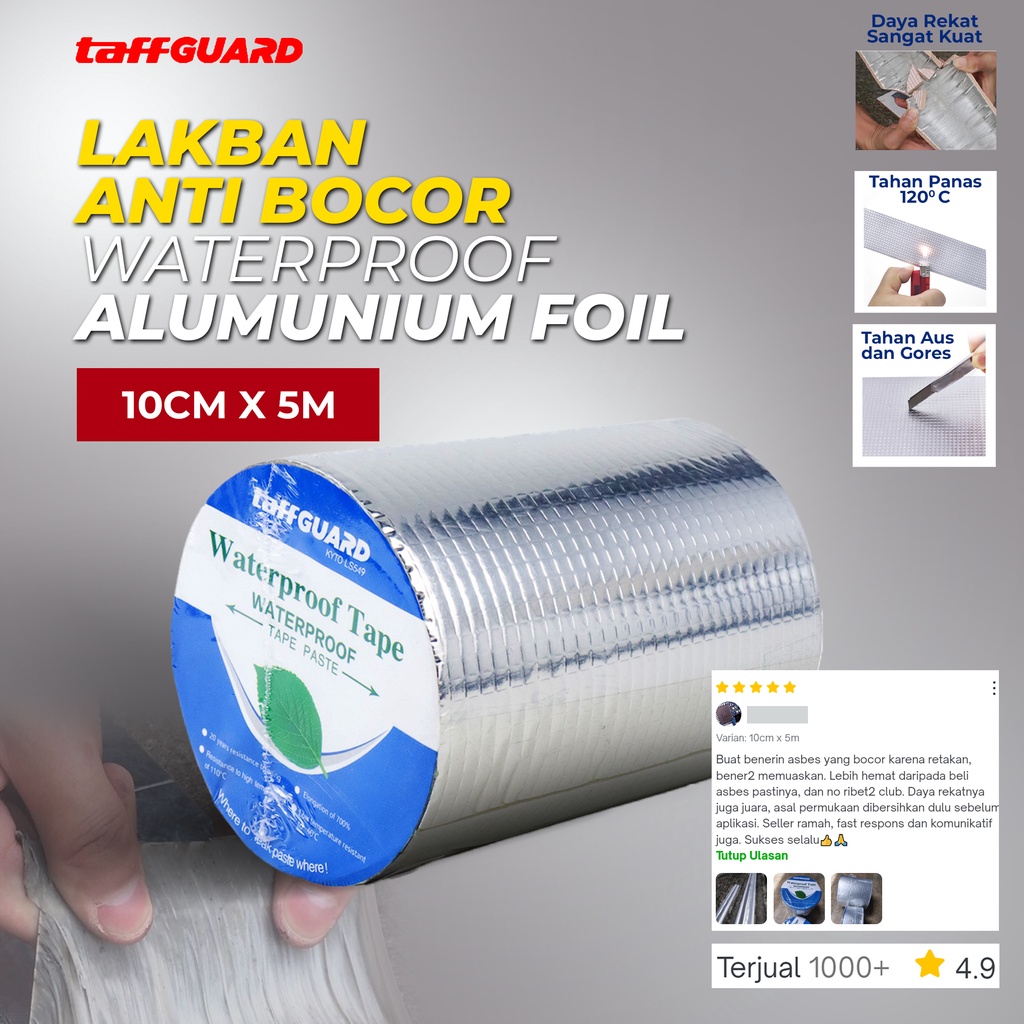 Jual Lakban Aluminum Foil Ukuran 10cm X 5m Anti Bocor Waterproof Untuk