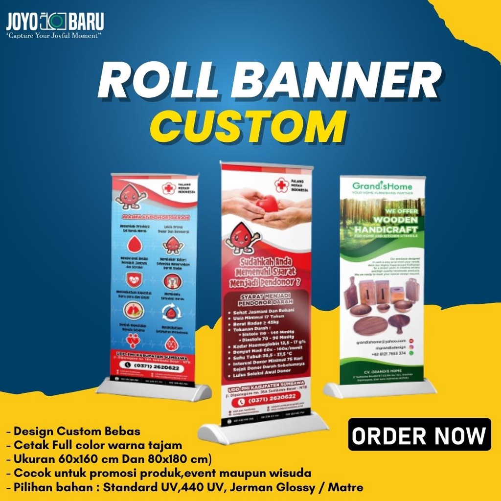 Jual Cetak Rangka Roll Banner Stand X Cm Dan Dan X Cm