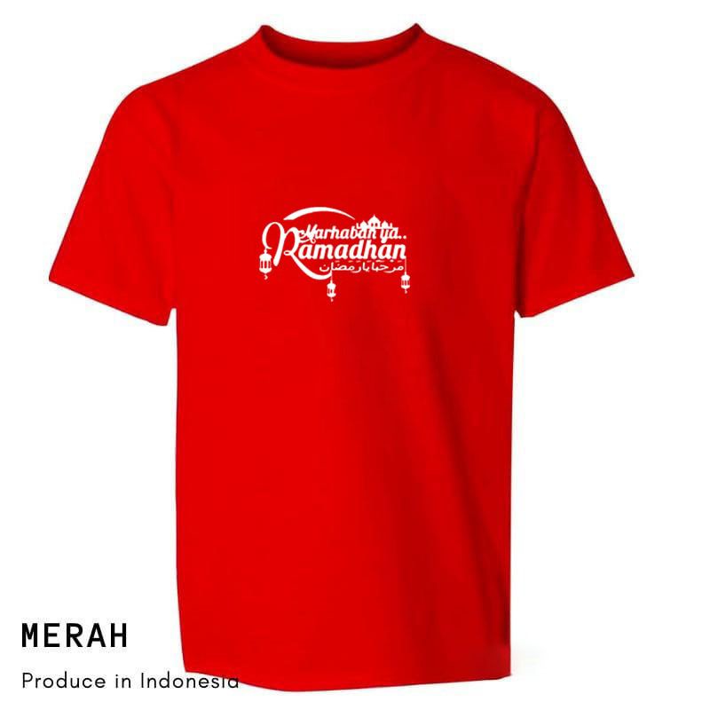 Jual Atasan Kaos Lengan Pendek Marhaban Ya Ramadhan Baju Idul Fitri