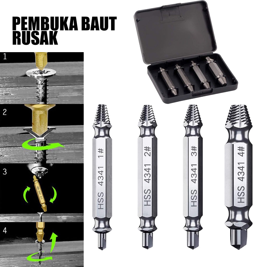 Jual Ojio Speed Out Screw Extractor Alat Pembuka Baut Rusak Mata