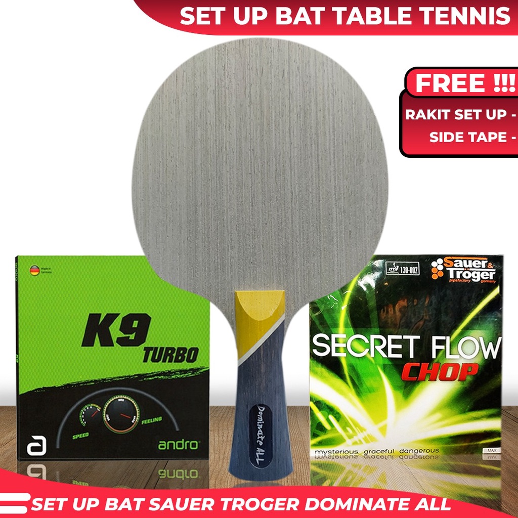 Jual Setup Tenis Meja Sauer Troger Dominate All K9 Turbo Secret Flow