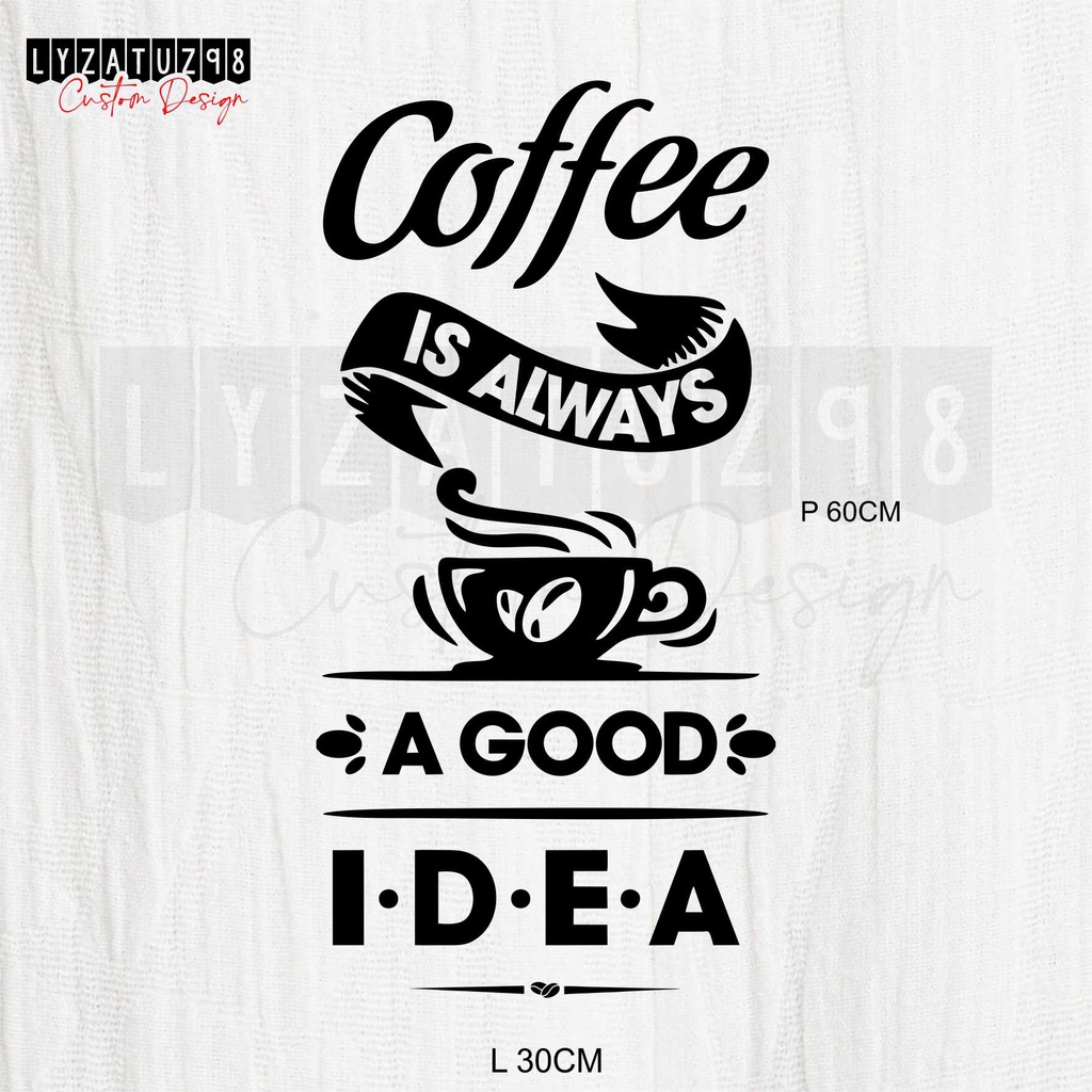 Jual Sticker Cafe Kaca Dinding Coffee Shop Idea Kopi Stiker Kafe