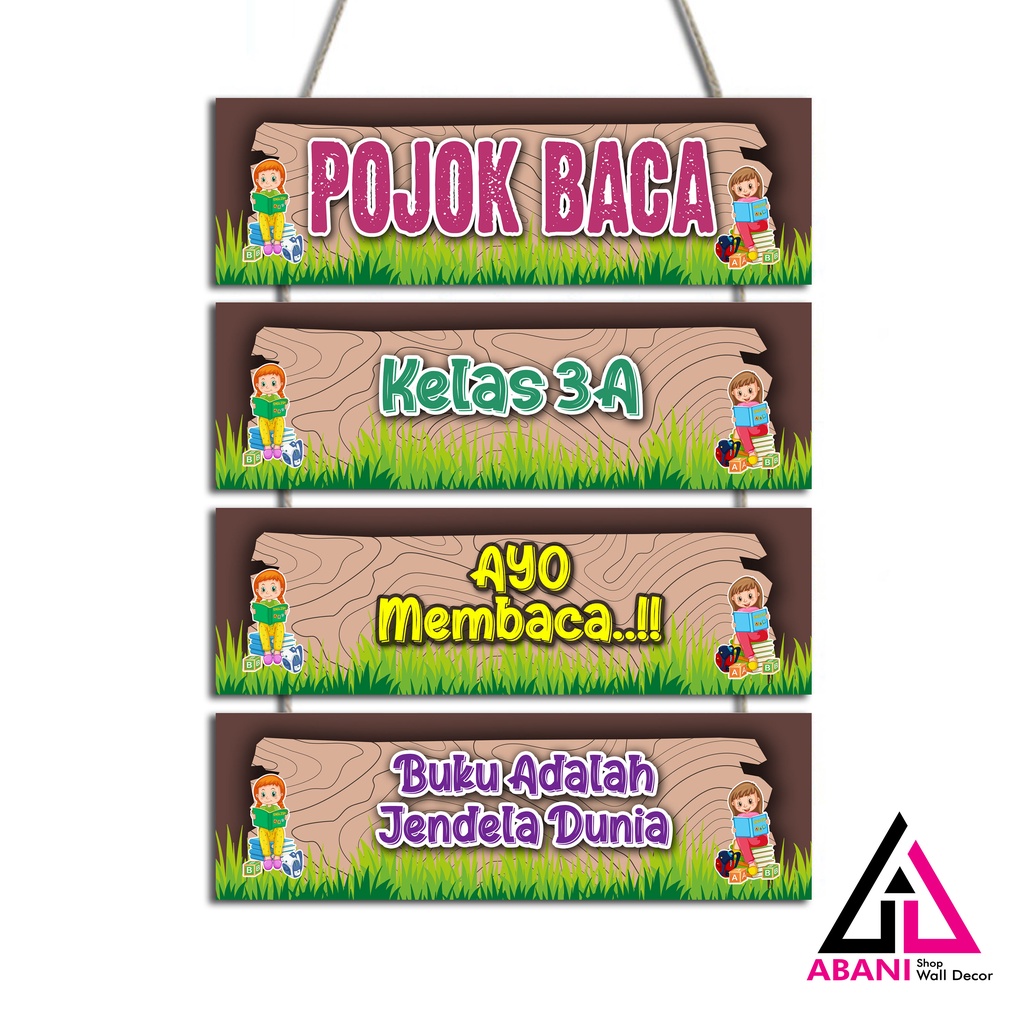 Jual Hiasan Dinding Kelas Pojok Baca Dekorasi Hiasan Kelas TK SD Pojok