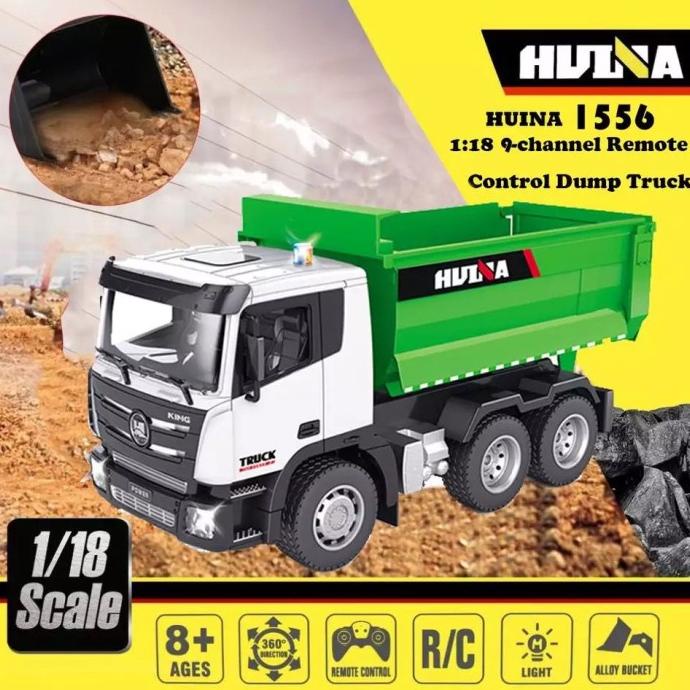 Jual RC Dump Truck Huina 1556 1 18 Mainan Remot Mobil Truk Pasir RTR