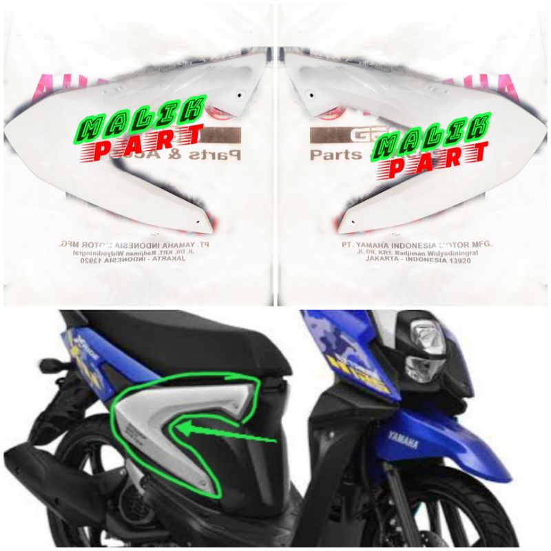 Jual COVER SIDE SAMBUNGAN BODY KANAN KIRI X RIDE XRIDE 125 PUTIH P5