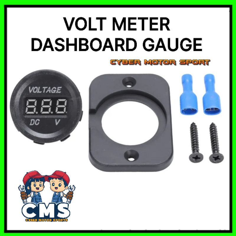 Jual Volt Meter Dashboard Indikator V V Pengukur Voltase Aki