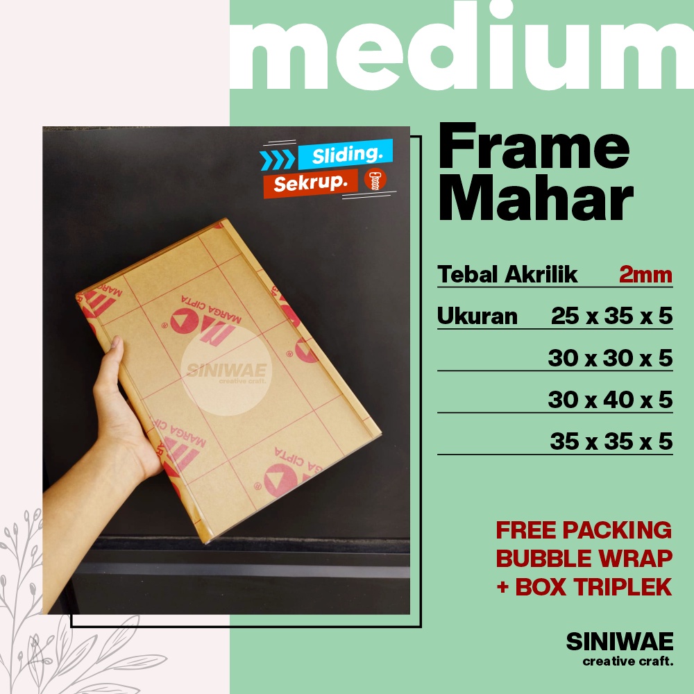 Jual Frame Mahar Akrilik Mm X X X X Model Sleding Dan