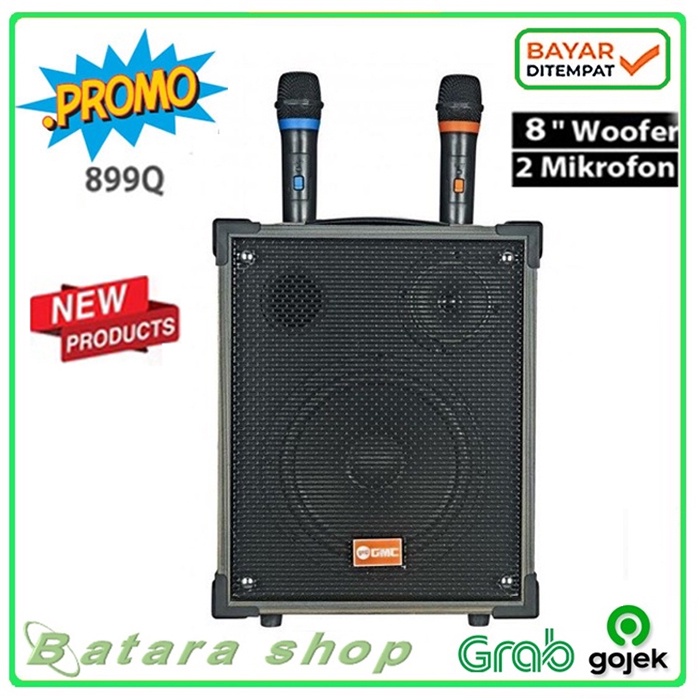 Jual Speaker GMC 899Q 8 Inch 175 Watt Bluetooth Guitar Free 2 Mic