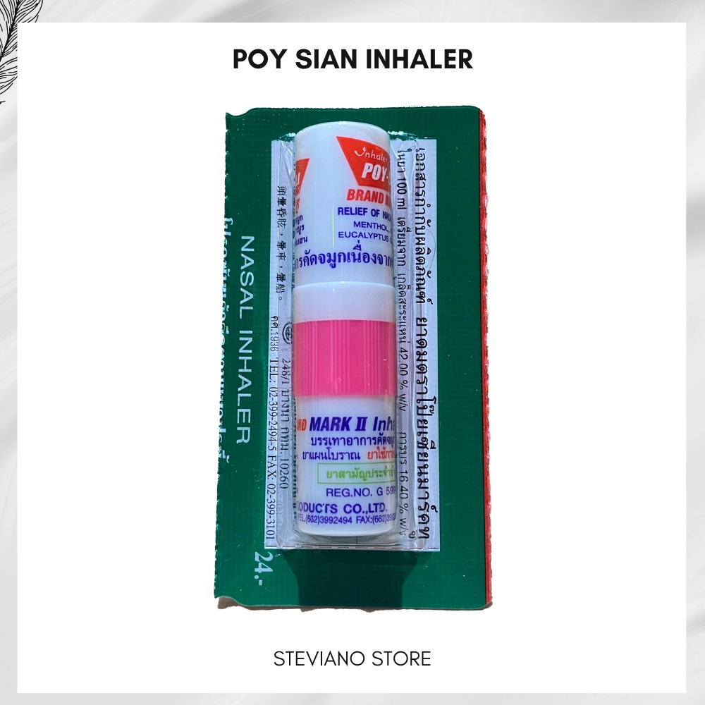 Jual Original Thailand Poy Sian Mark II Inhaler Shopee Indonesia