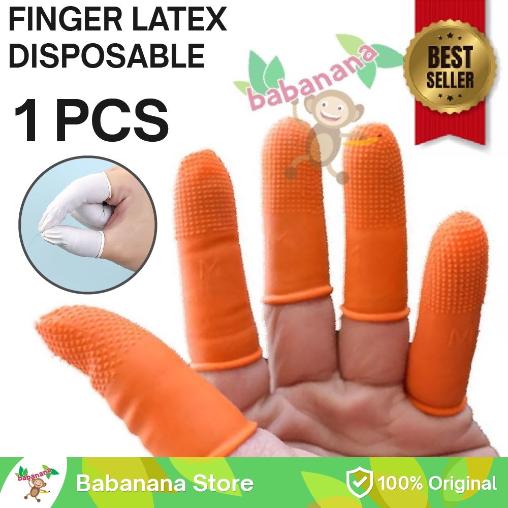 Jual Latex Finger Glove Sarung Jari Disposable Anti Static Karet Rubber