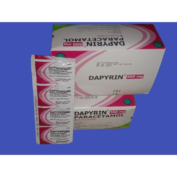 Jual DAPYRIN 500MG TABLET PER STRIP PARACETAMOL 500MG Shopee Indonesia