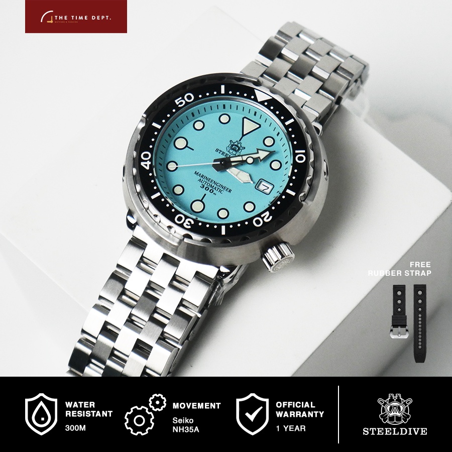 Jual Steeldive Sd Tiffany Blue Tuna Seiko Nh A Automatic Jam