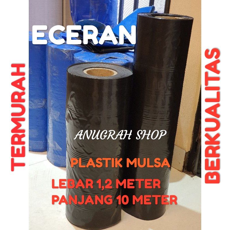 Jual Plastik Mulsa Hitam Perak ECERAN Lebar 1 2m X 10m Tebal Shopee