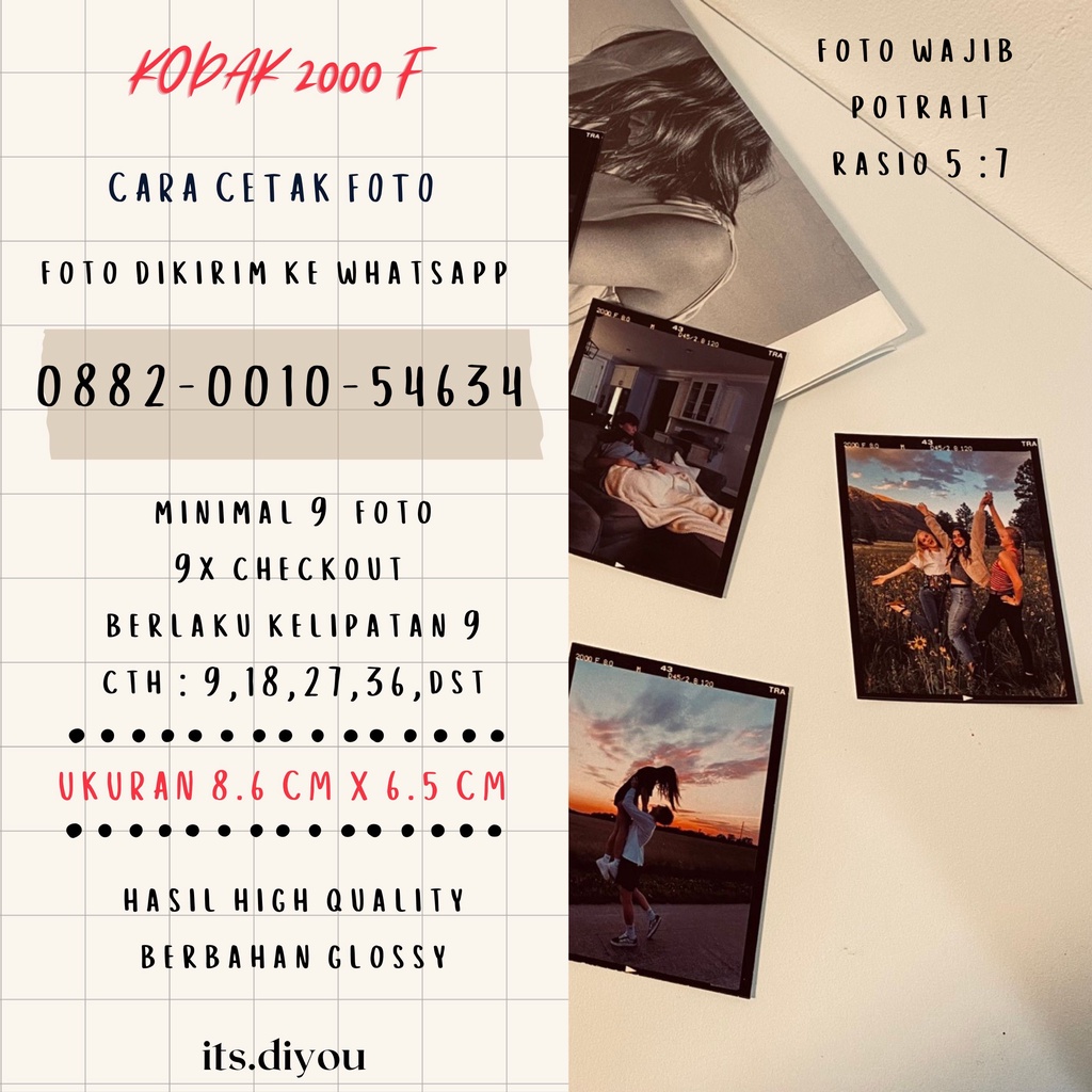 Jual Cetak Foto Kodak Portra Cetak Photostrip Cetak Polaroid