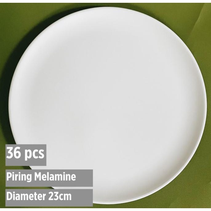 Jual Set Piring Melamine Putih Pcs Tiga Lusin Piring Melamin Cm