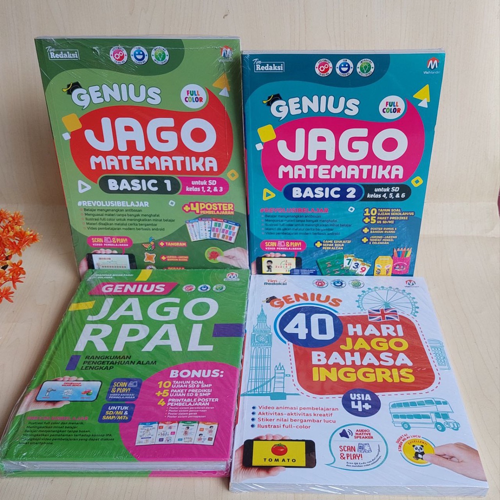 Jual Paket Genius Jago Matematika Basic 1 2 RPAL 40 Hari Jago Bahasa