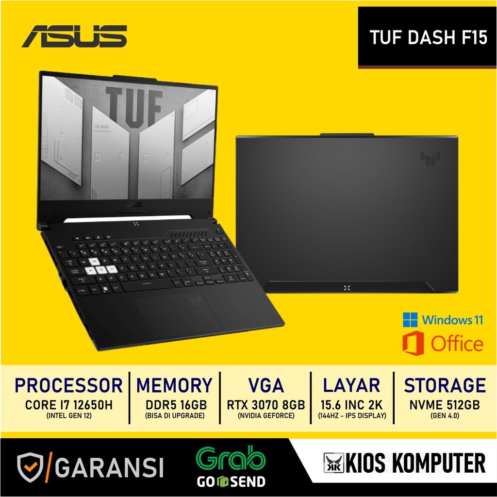 Jual Asus Tuf Dash Fx Zr Intel Core I H Gb Ram Gb Nvme Rtx