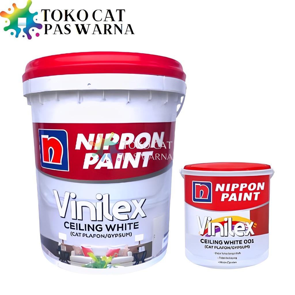 Jual Cat Gypsum Dan Plafon VINILEX CEILING WHITE 001 NIPPON PAINT 25