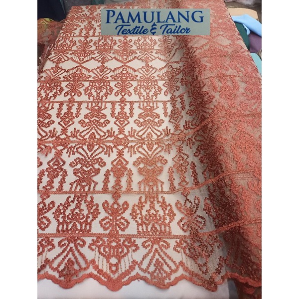 Jual Kain Tille Bordir Motif Etnik SUMBA Harga Per Setengah Meter 50