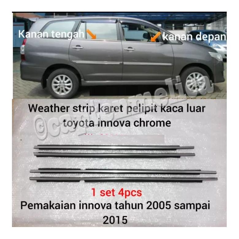 Jual Pelipit Plipit Lis List Karet Bawah Jendela Kaca Pintu Luar Chrome