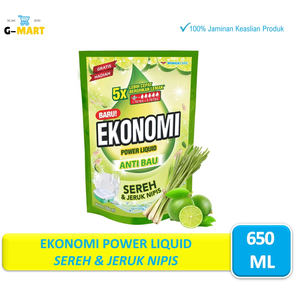 Jual Ekonomi Power Liquid Sereh Jeruk Nipis Ml Sabun Cuci Piring