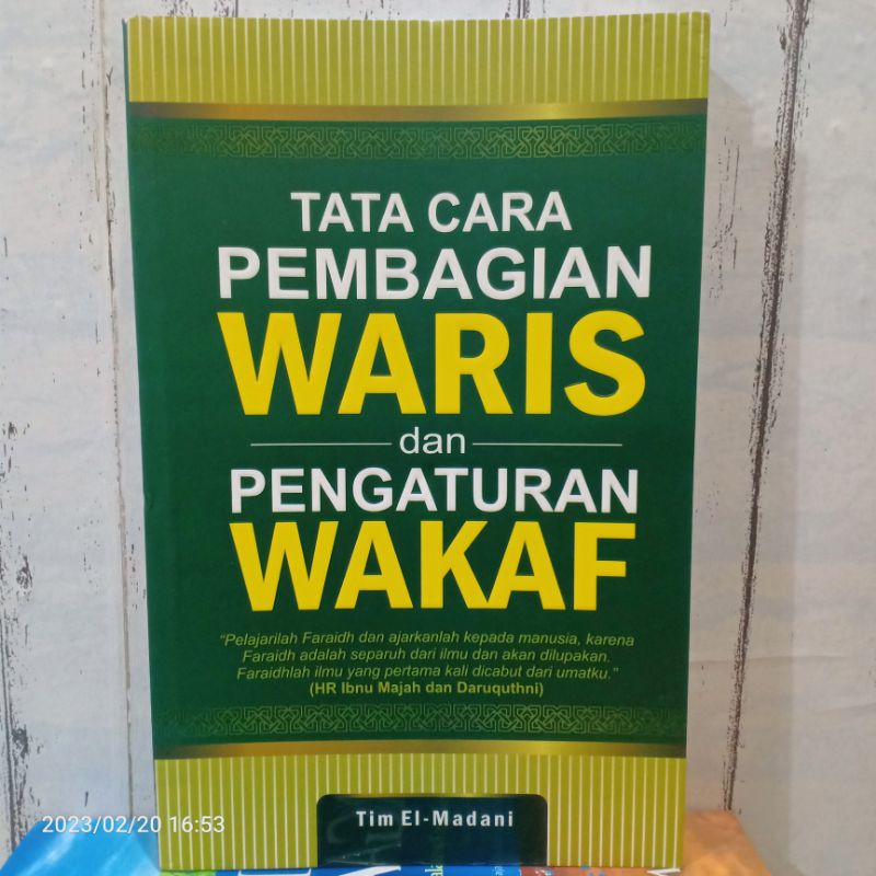 Jual Original Buku Tata Cara Pembagian Waris Dan Pengaturan Wakaf