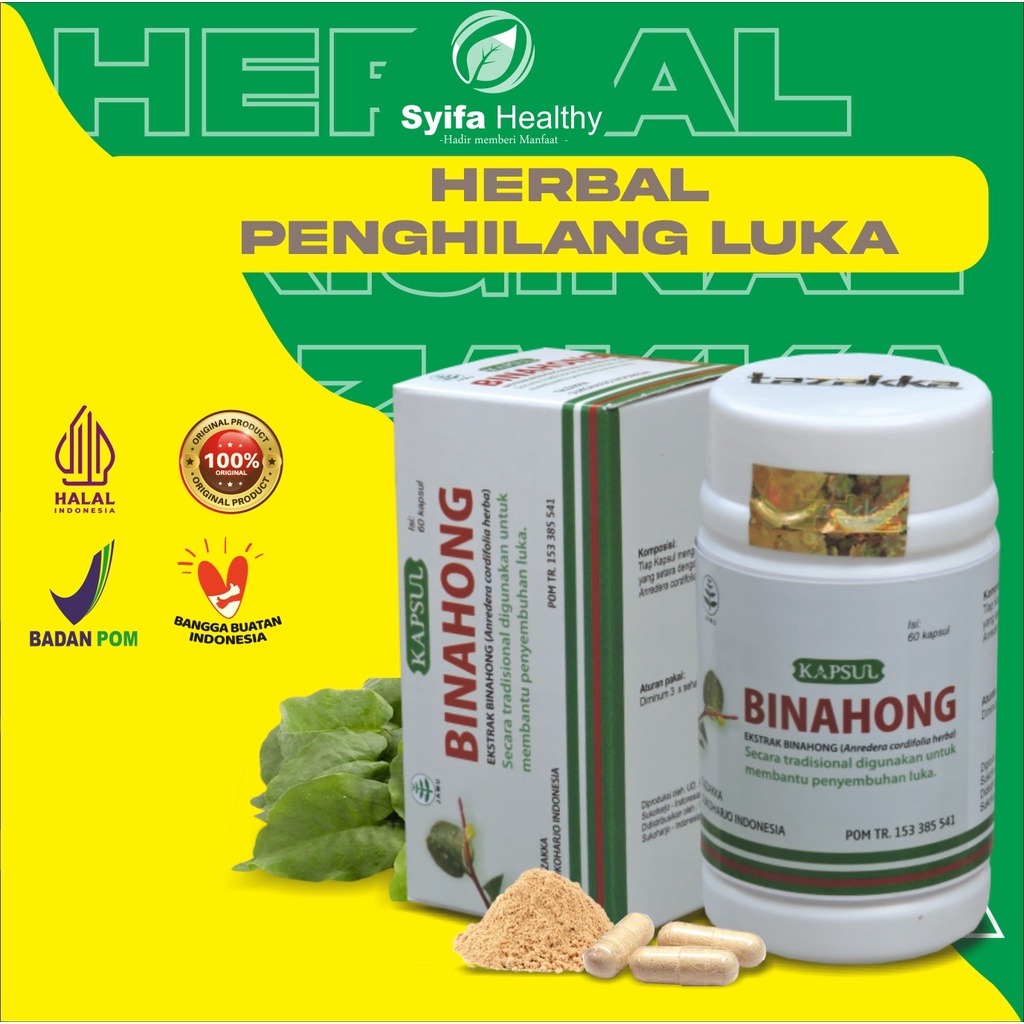 Jual Daun Binahong Obat Pengering Luka Pasca Operasi Caesar Kapsul