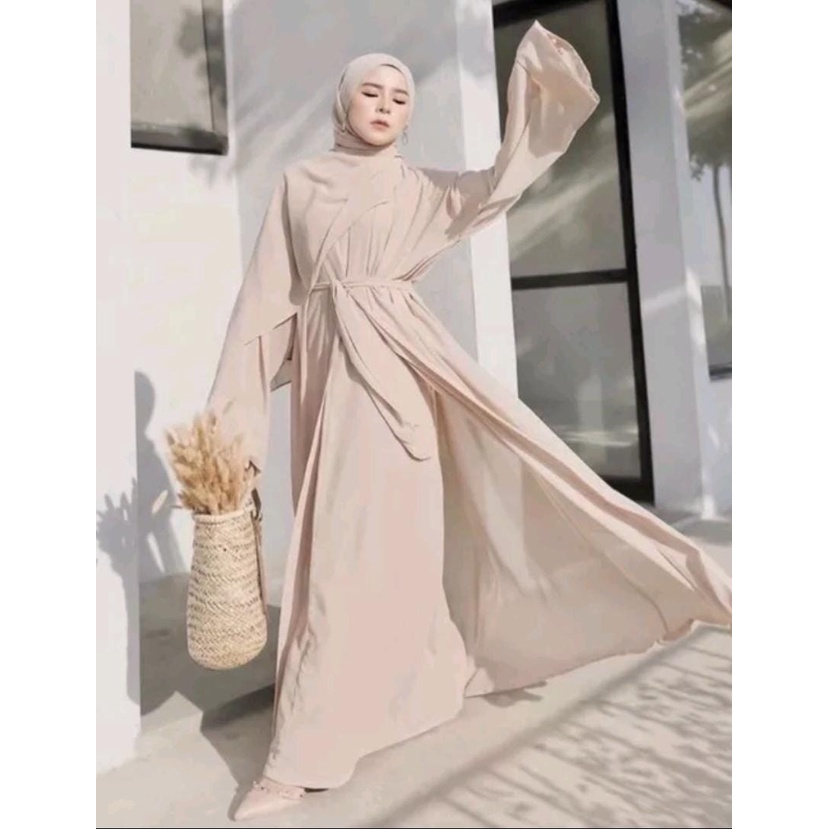 Jual Abaya Turki Salamah 2IN1 Inner Plus Outer Terbaru Kekinian