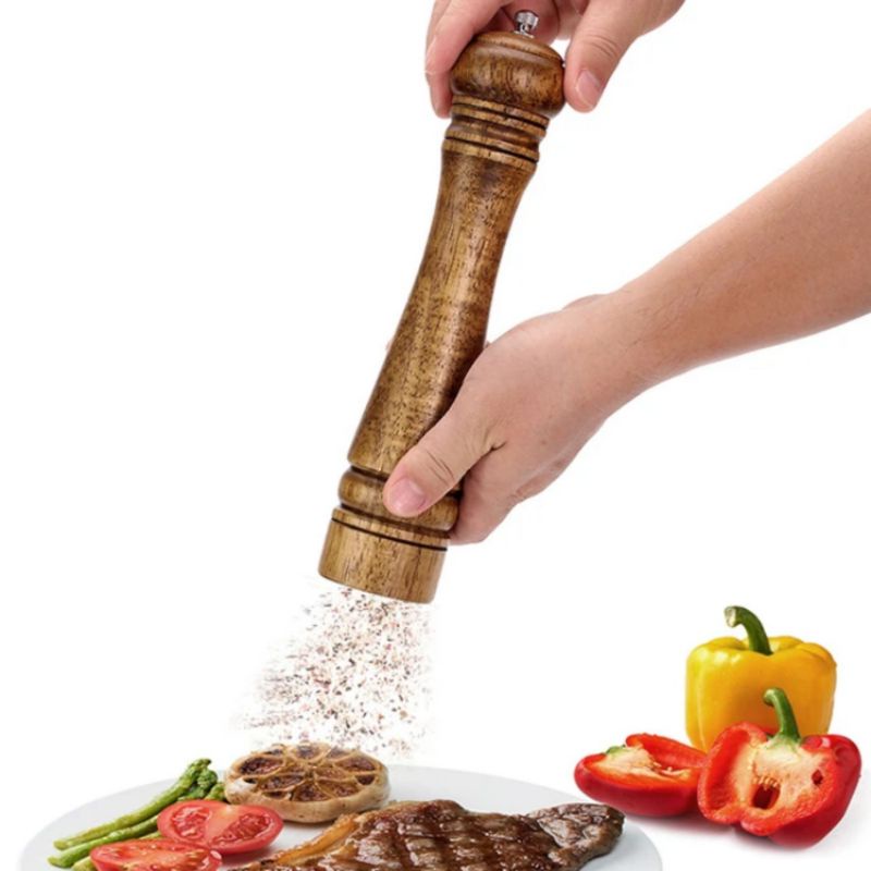 Jual Wood Salt Pepper Mill Ceramic Grinder Manual Gilingan Keramik Lada