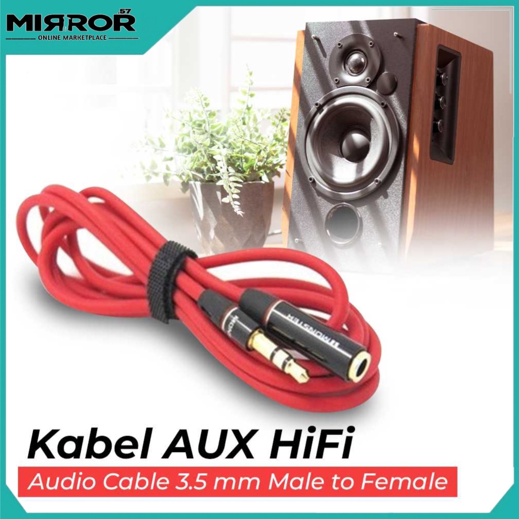 Jual Kabel Aux Hifi Audio Cable Mm Male To Female Shopee Indonesia