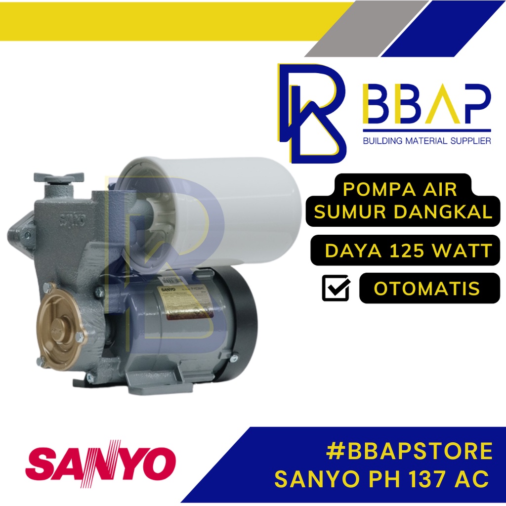 Jual Sanyo PH 137 AC Pompa Air Sumur Dangkal Otomatis Shopee Indonesia